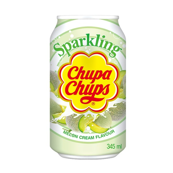 Chupa Chups Sparkling Melon Cream Can 24 x 345ml image 0
