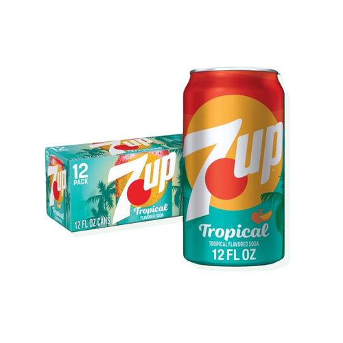 7UP Tropical Can 12 x 355ml (12 fl oz) image 0