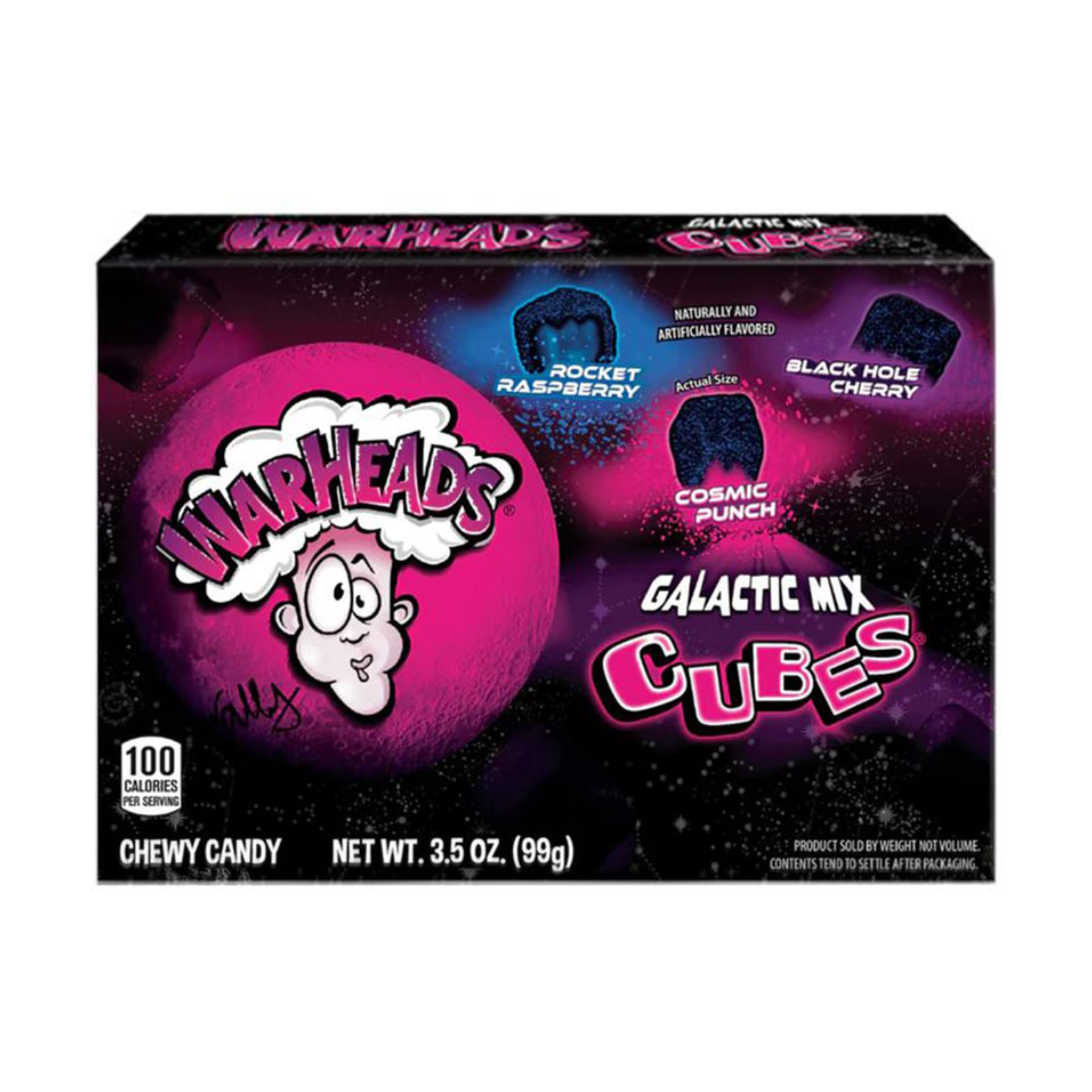 Warheads Cubes Galactic Mix Theater Box 12 x 99g (3.5oz) image 0