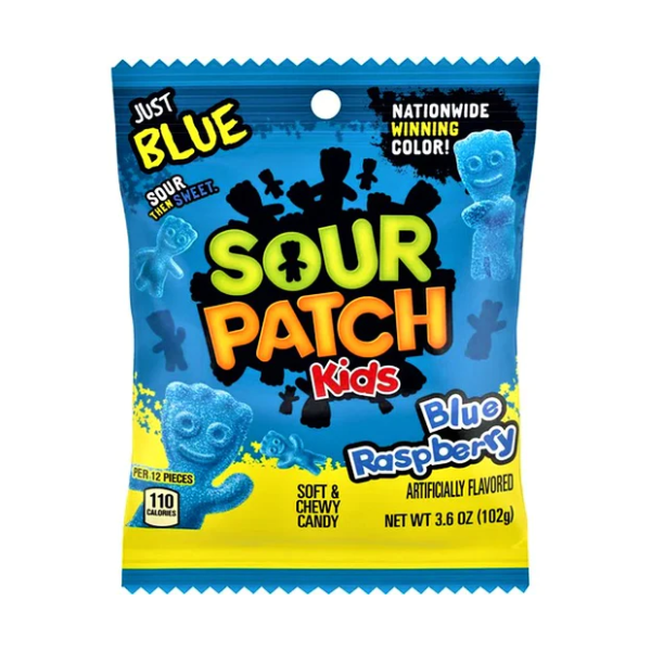 Sour Patch Kids Blue Raspberry Peg Bag 12 x 102g (3.6oz) image 0