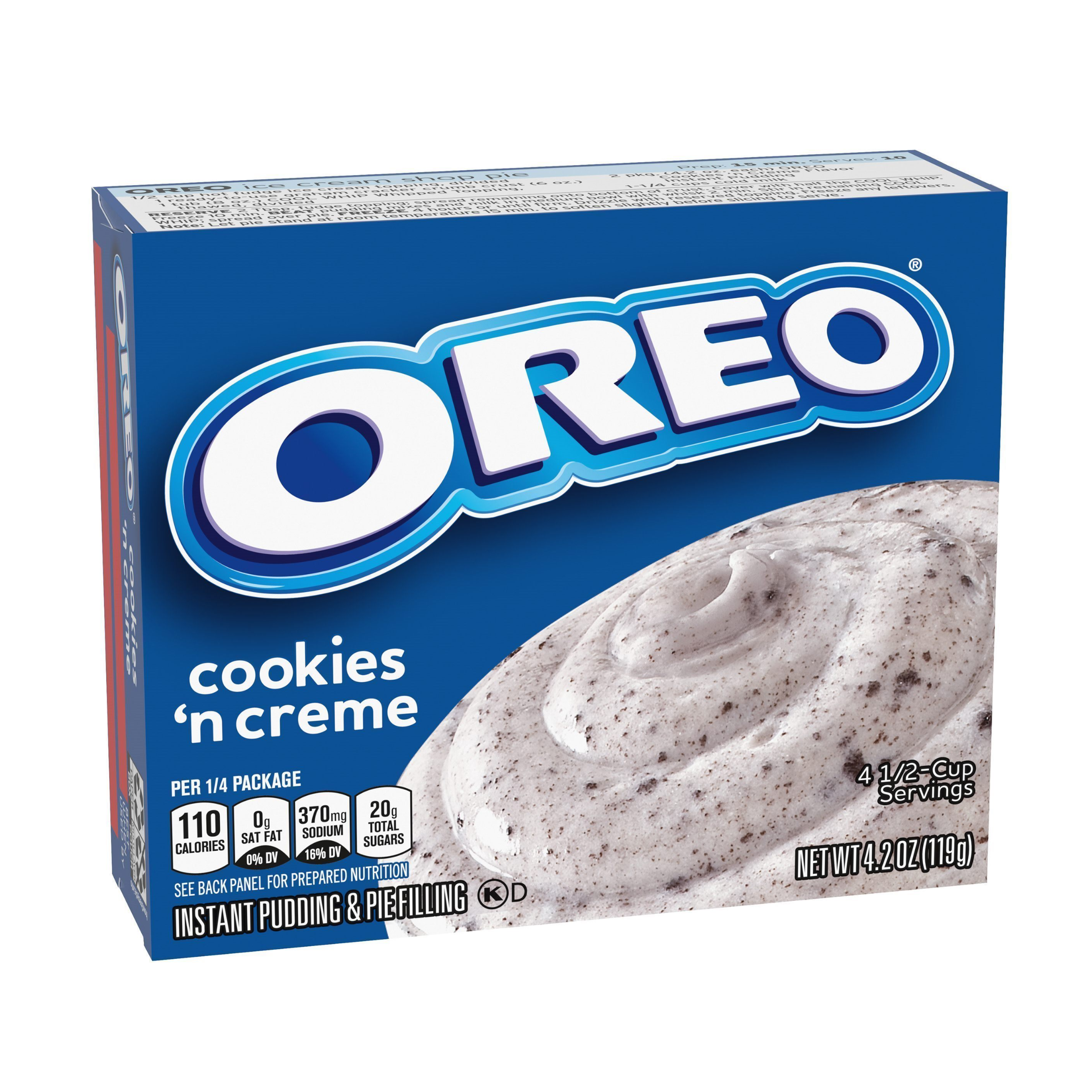 Jell-O Oreo Cookies 'n Crème Instant Pudding and Pie Filling 1 x 119g(4.2oz) image 0