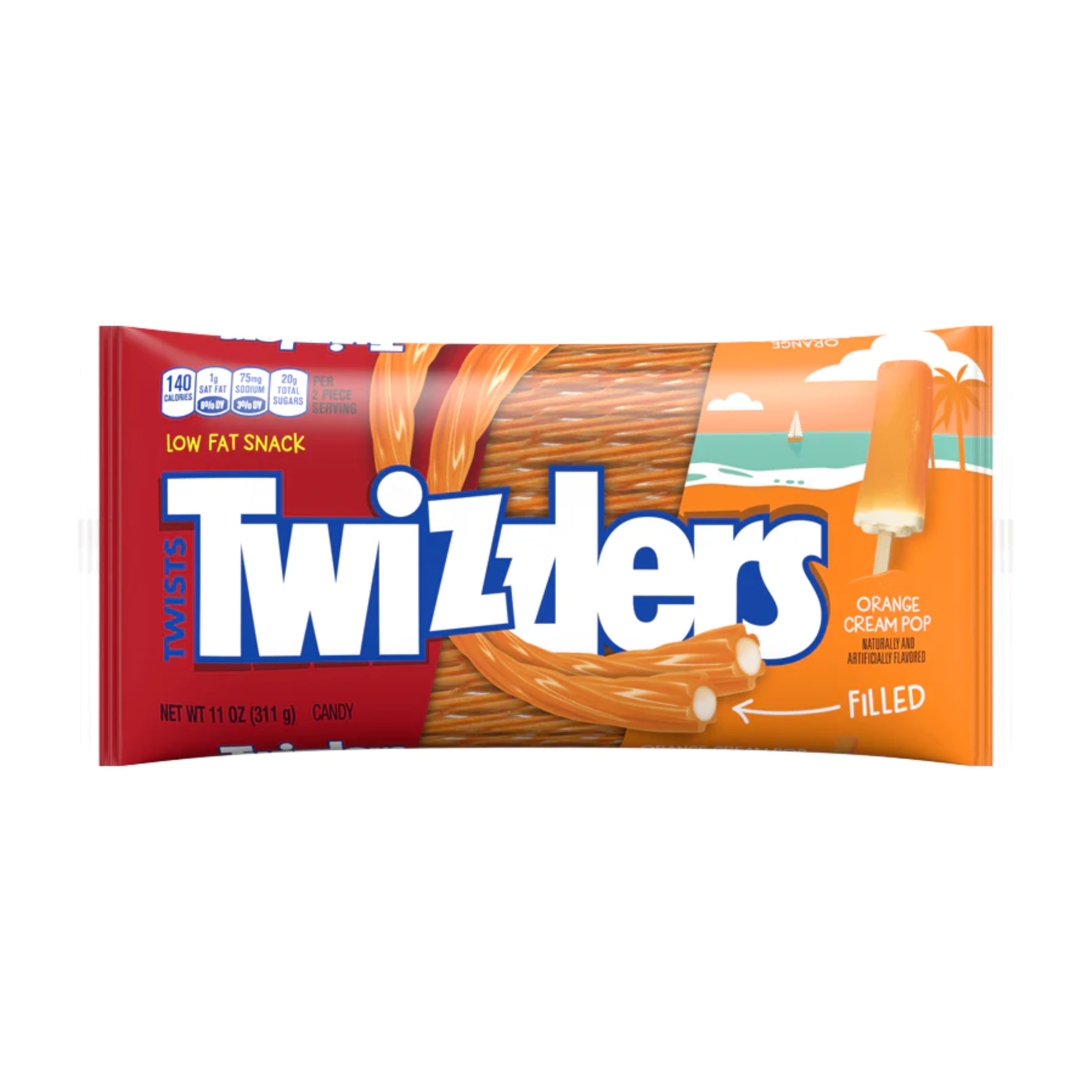 Twizzlers Filled Twists Orange Cream Pop Big Bag 12 x 311g (11oz) image 0