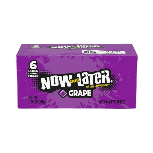 Now and Later Grape 6 Pieces Pack 24 x 26g (0.93oz) image 0