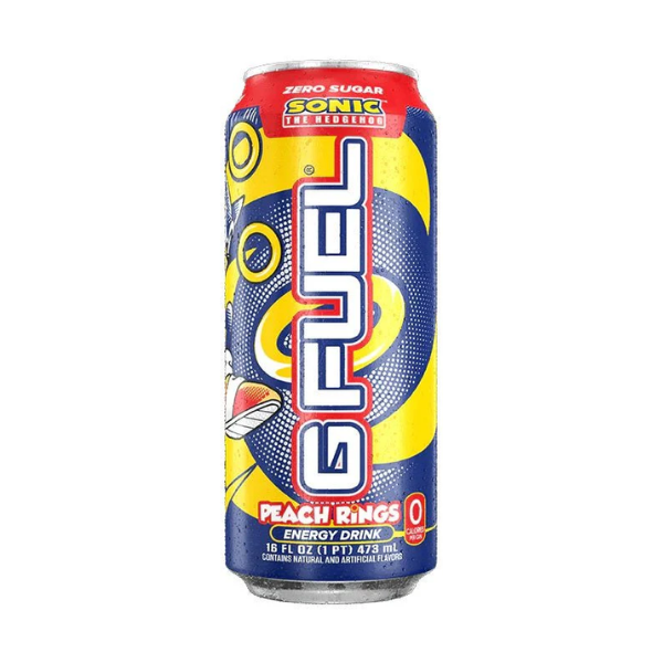 G Fuel Energy Drink Sonic Peach Rings 12 x 473ml(16 fl oz) image 0
