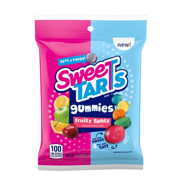 Sweetarts Gummies Fruity Splitz Peg Bag 12 x 141g (5oz) image 0