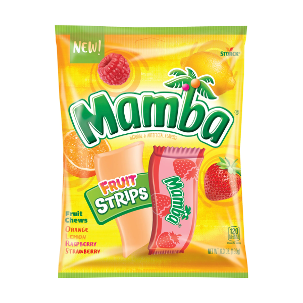 Mamba Fruit Strips Peg Bag 12 x 180g (6.3oz) image 0