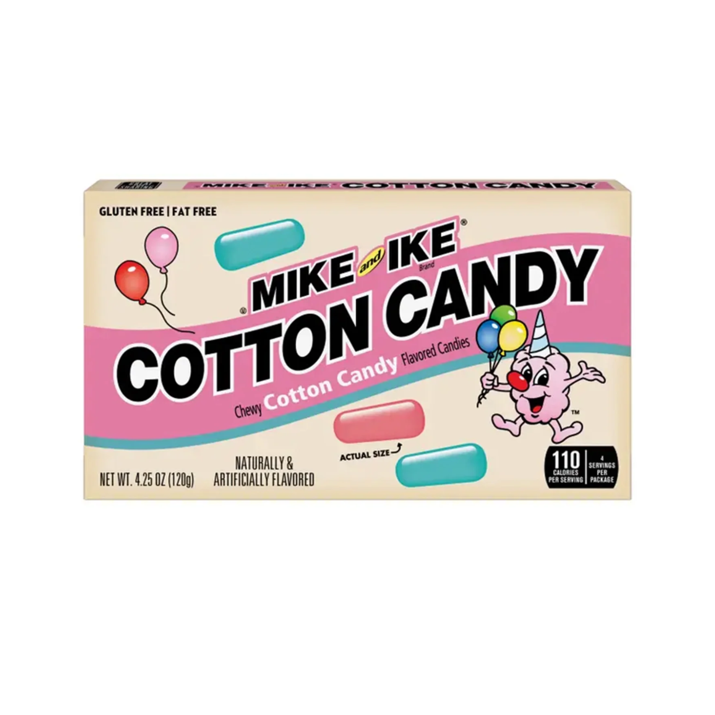 Mike and Ike Cotton Candy Theatre Box 12 x 120g (4.25oz) image 0