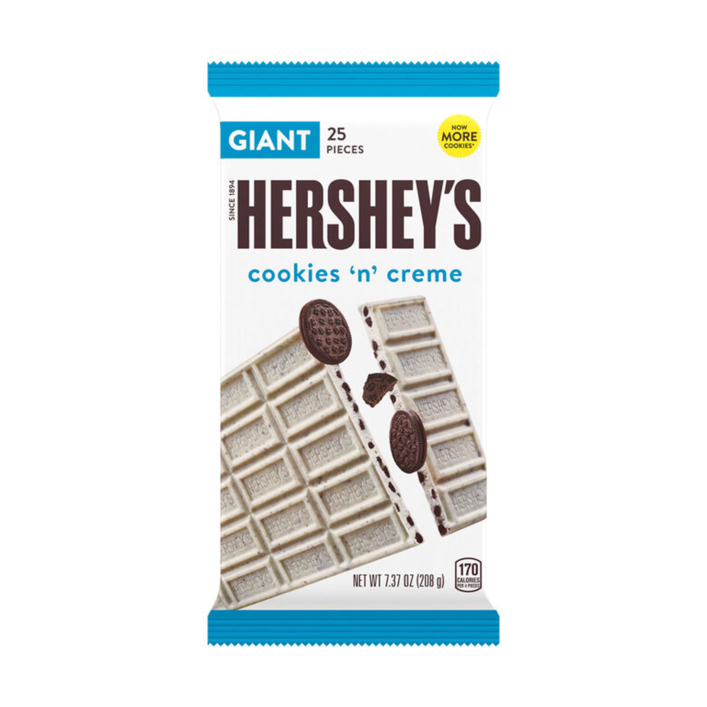 Hershey's Cookies 'N' Creme Giant Bar 12 x 208g (7.37oz) image 0