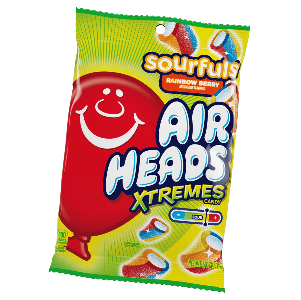 Airheads Xtreme Sourfuls Rainbow Berry Peg Pag 12 x 170g (6oz) image 0