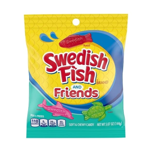 Swedish Fish and Friends Peg Bag 12 x 144g (5.07oz) image 0