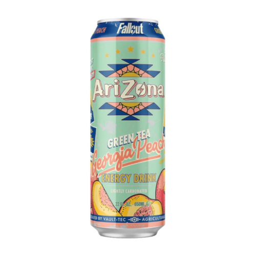 Arizona Green Tea Georgia Peach Energy Drink Big Can 12 x 650ml (22fl.oz) image 0