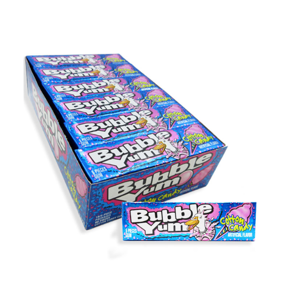 Bubble Yum Cotton Candy Bubble Gum 5 Pieces 18 x 39.6g (1.4oz) image 0