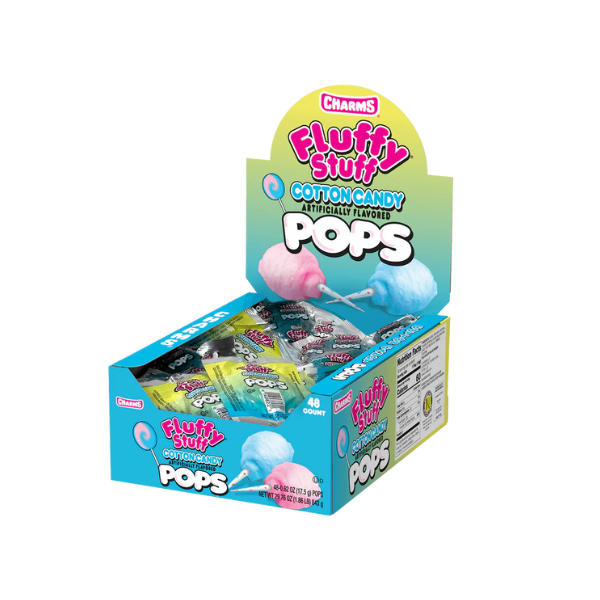 Fluffy Stuff Cotton Candy Pops 48 x 17.5g (0.62oz) image 0