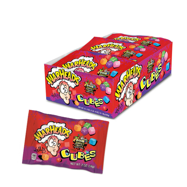 Warheads Cubes Original Mix Small Bag 15 x 56g (2oz) image 0