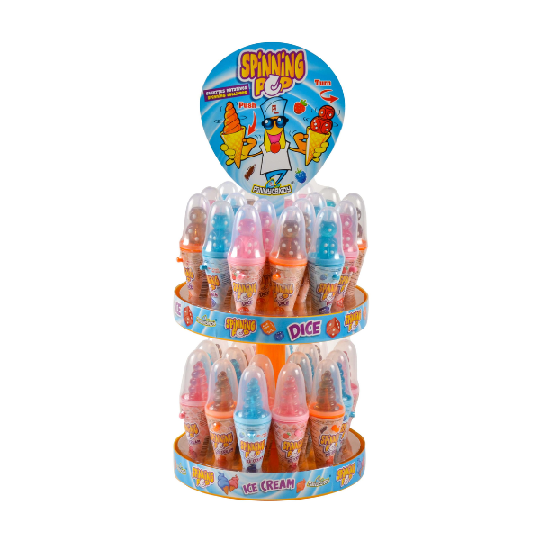 Funny Candy Spinning Pop Ice Cream &amp; Dice Tower Display 36 x 15g image 0