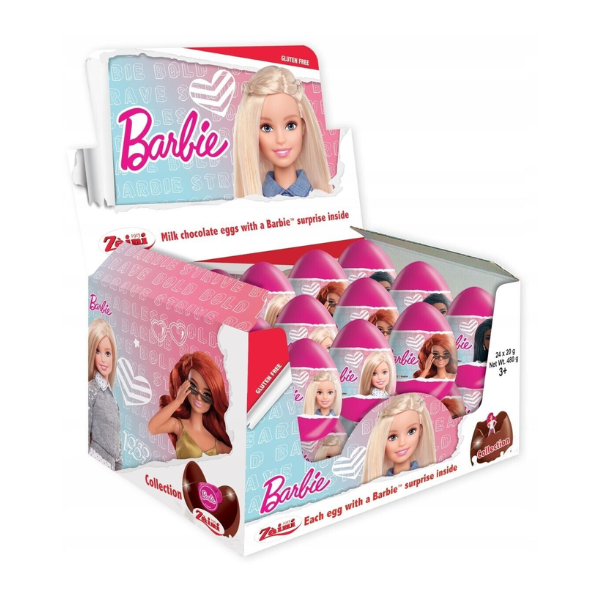 Zaini Barbie Chocolate Egg with Surprise 24 x 20g image 0
