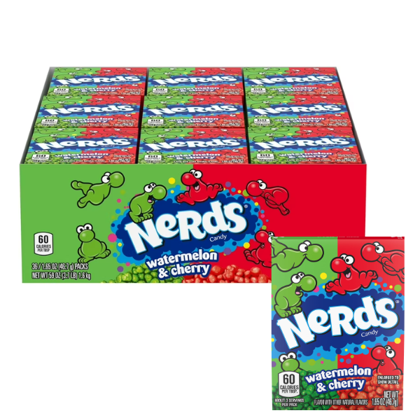 Nerds Watermelon &amp; Cherry 36 x 46g (1.65oz) image 0