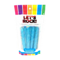 Let's Rock! Blue Raspberry Crushed Candy Straws Peg Bag 4 x 120g(4.23oz) image 0