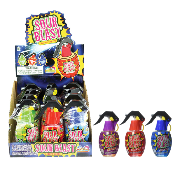 Kidsmania Sour Blast Candy Spray 12 x 57g (2.01oz) image 0