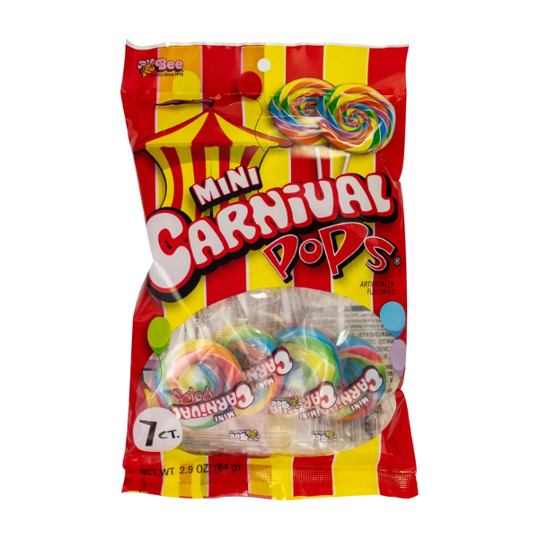Bee Carnival Pops Mini Original Peg Bag 12 x 82g (2.9oz) image 0