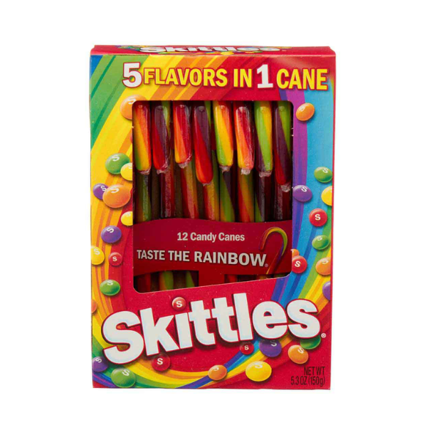 Skittles Candy Canes 12 Count Box 1 x 150g (5.3oz) image 0