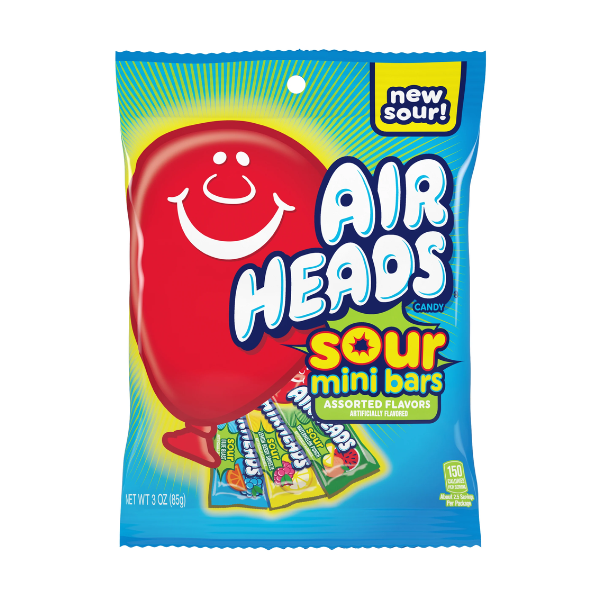 Airheads Sour Mini Bars Peg Bag 12 x 85g (3oz) image 0