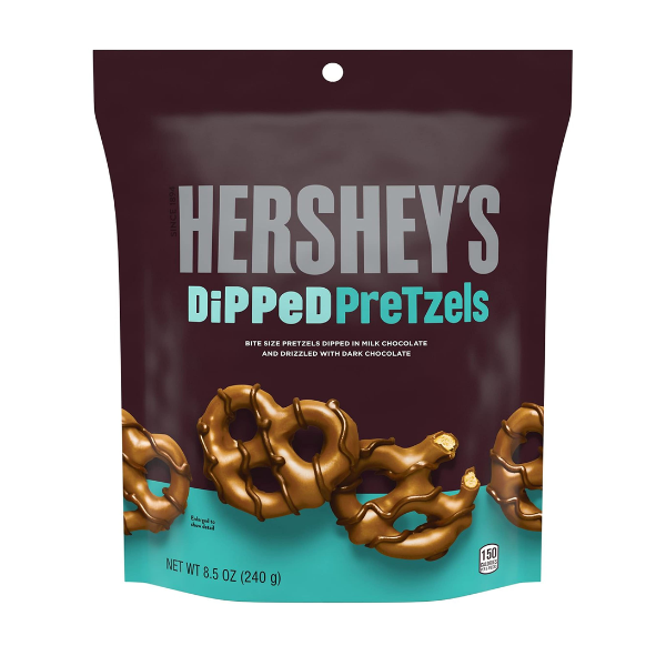Hershey's Milk Chocolate Dipped Pretzels Pouch Bag 6 x 240g (8.5oz) image 0