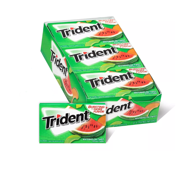 Trident Watermelon Twist Chewing Gum 14 Sticks 12 x 26.6g (0.94oz) image 0