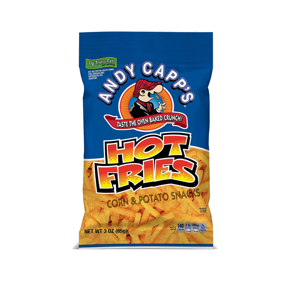 Andy Capp's Hot Fries Peg Bag 12 x 85g (3oz) image 0