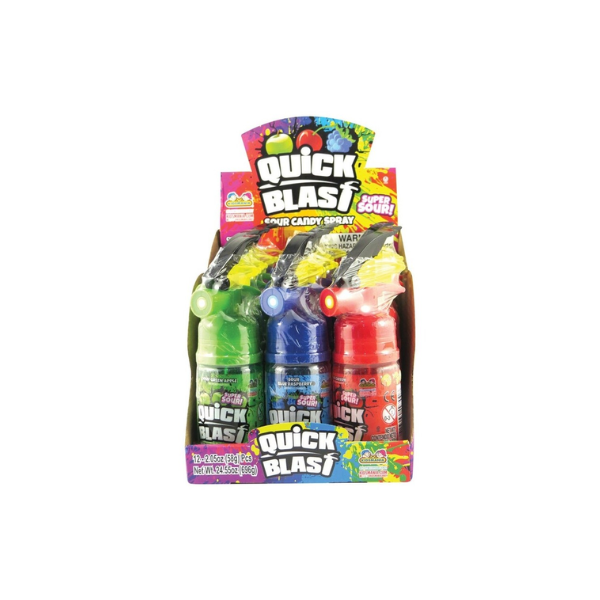 Kidsmania Quick Blast Sour Candy Spray 12 x 58g (2.05oz) image 0