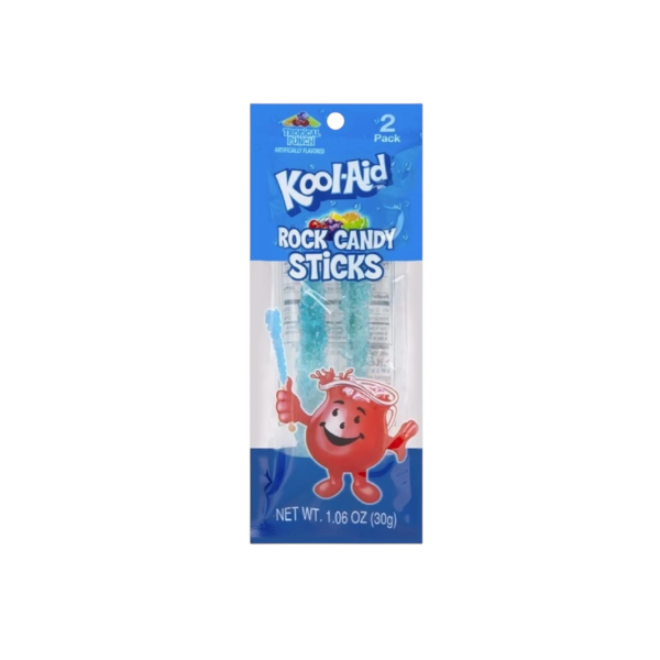 Kool-Aid Rock Candy Sticks Tropical Punch 2 Pack Peg Bag 24 x 30g (1.06oz) image 0