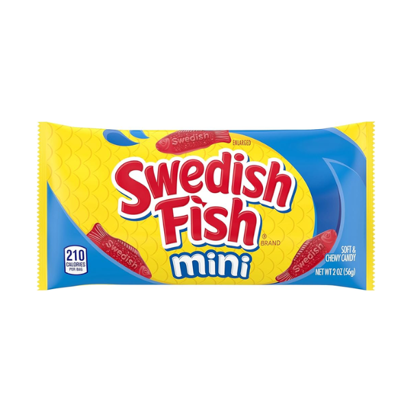 Swedish Fish Mini Original Red Small Bag 24 x 56g (2oz) image 0