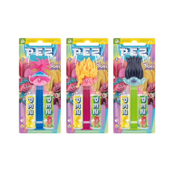 Pez Trolls Blister Pack 12 x 24.7g (0.87oz) image 0