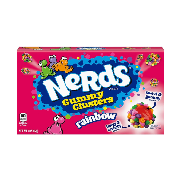 Nerds Gummy Clusters Rainbow Theater Box 12 x 85g (3oz) image 0