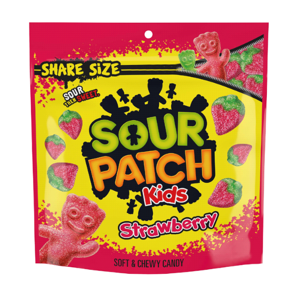 Sour Patch Kids Strawberry Share Size Pouch Bag 1 x 340g (12oz) image 0