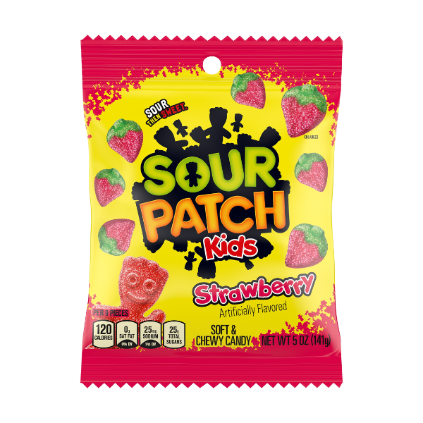 Sour Patch Kids Strawberry Peg Bag 12 x 141g (5oz) image 0