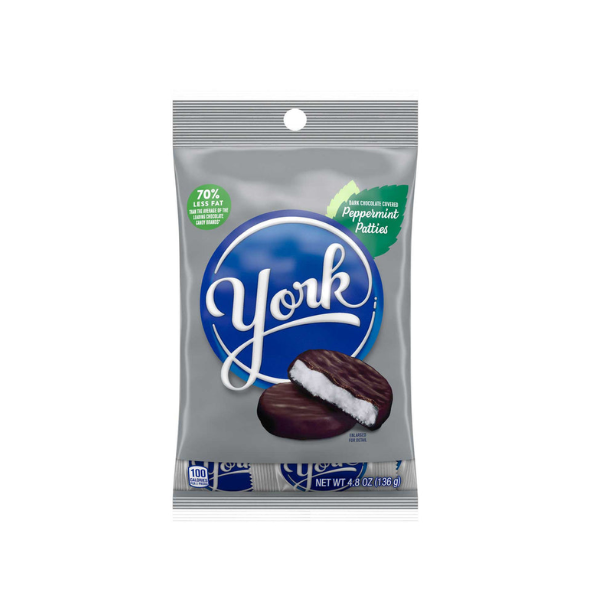YORK Peppermint Patties Miniatures Peg Bag 12 x 136g (4.8oz) image 0