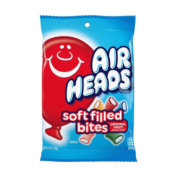 Airheads Soft Filled Bites Original Fruit Peg Bag 12 x 170g (6oz) image 0