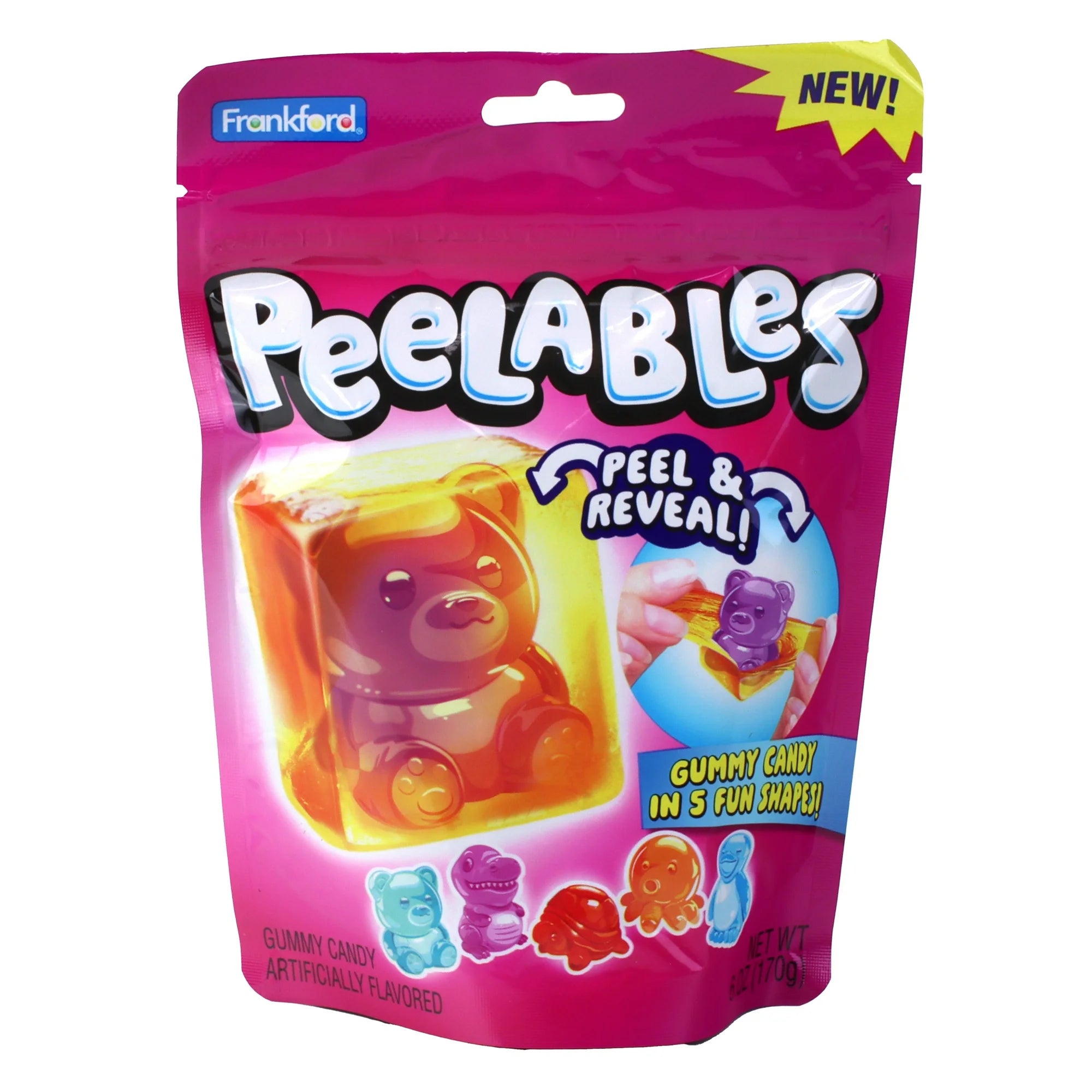 Peelables Assorted Animals Gummy Candy Peg Bag 9 x 120g (4.25oz) image 0