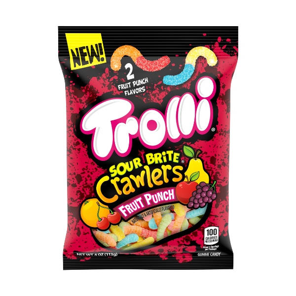 Trolli Sour Brite Crawlers Fruit Punch Peg Bag 12 x 96g (3.4oz) image 0