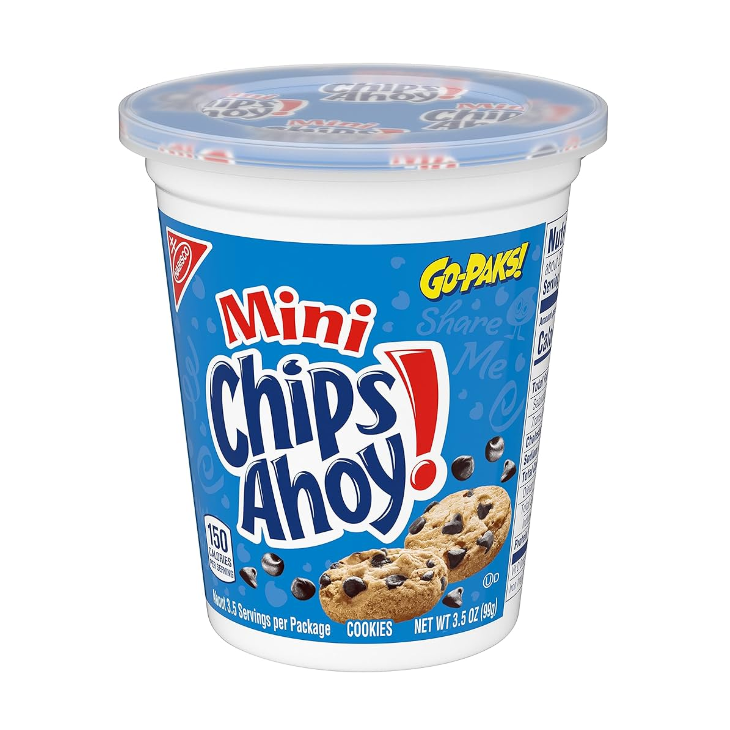 Chips Ahoy Mini Go-Paks! Tub 1 x 99g (3.5oz) image 0