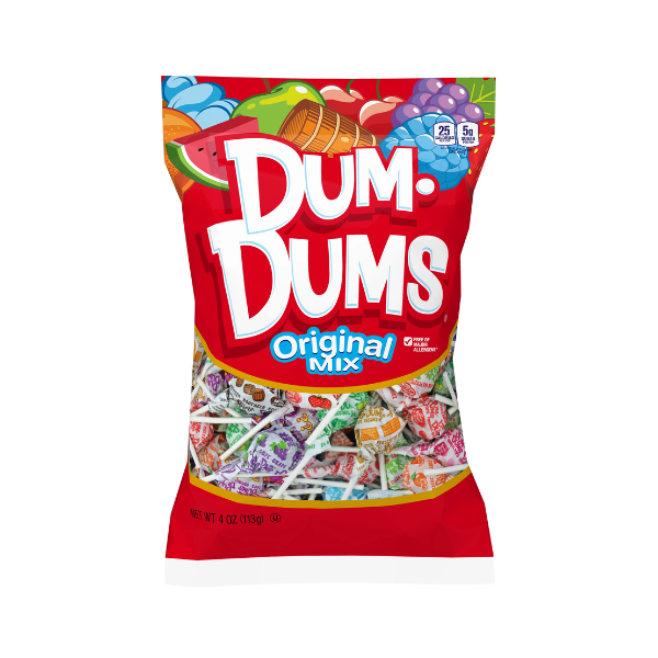 Dum Dums Pops Original Mix Peg Bag 12 x 99g (3.5oz) image 0