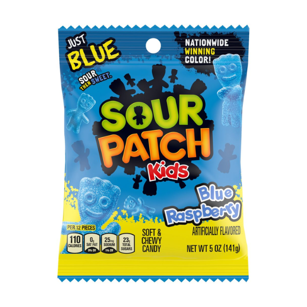 Sour Patch Kids Blue Raspberry Peg Bag 12 x 141g (5oz) image 0