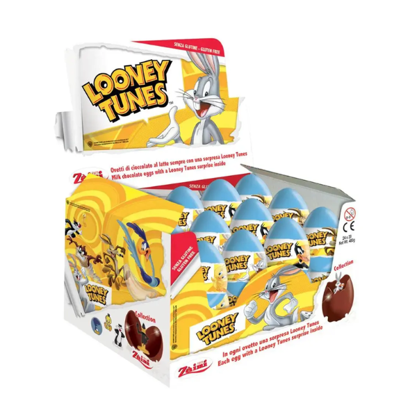 Zaini Looney Tunes Chocolate Egg with Surprise 24 x 20g image 0
