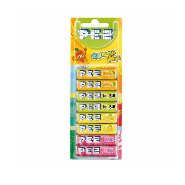 Pez Refill Exotic Mix Flavour 18 x 51g image 0