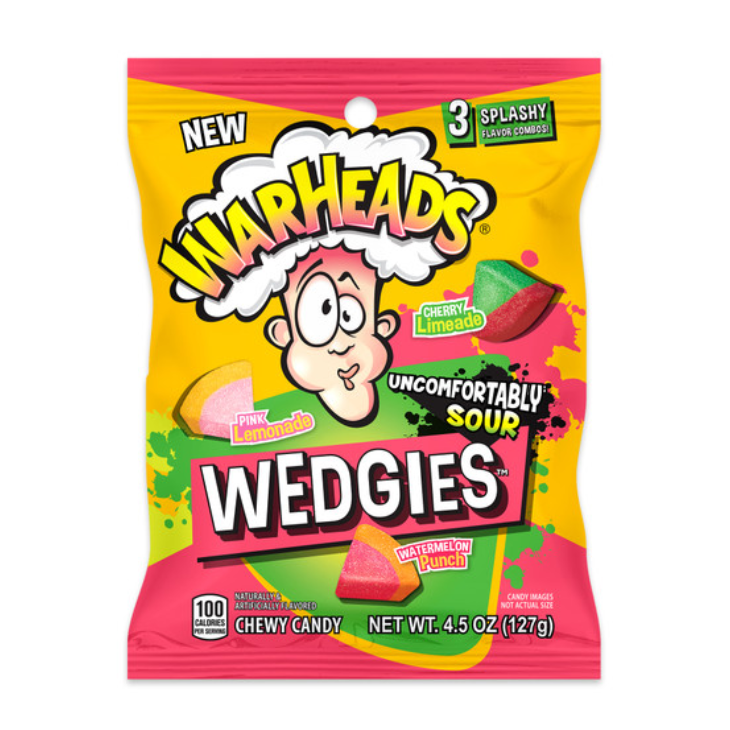 Warheads Wedgies Peg Bag 12 x 127g (4.5oz) image 0