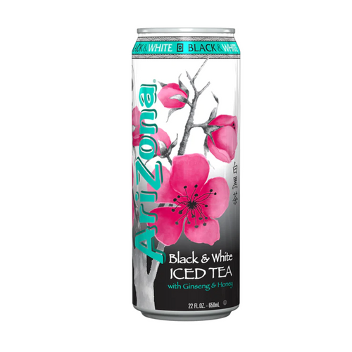 Arizona Black &amp; White Iced Tea Big Can 24 x 650ml (22oz) image 0
