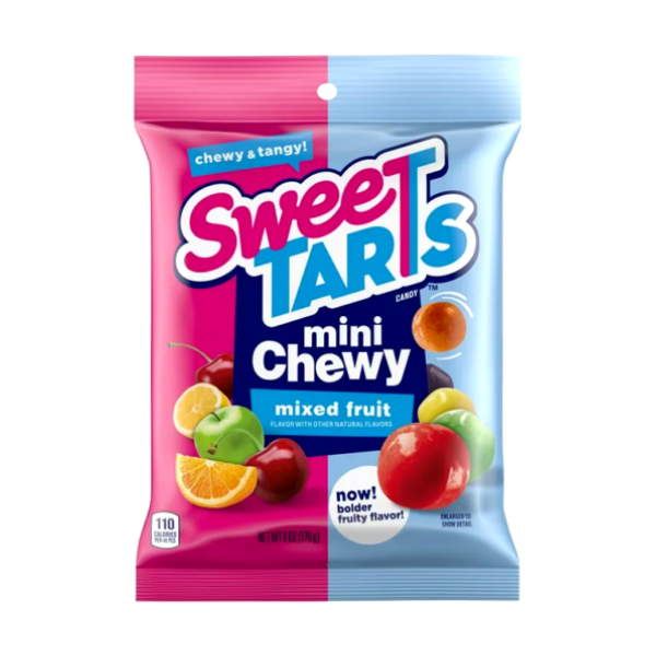Sweetarts Mini Chewy Mixed Fruit Peg Bag 12 x 170g (6oz) image 0