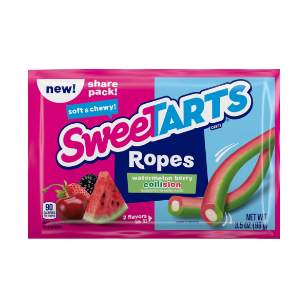Sweetarts Ropes Collisions Watermelon Berry Share Pack 12 x 99g (3.5oz) image 0