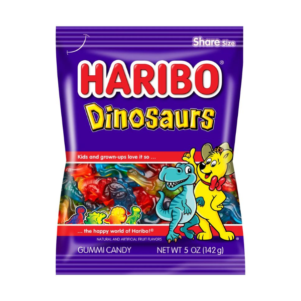 Haribo Dinosaurs Peg Bag 12 x 142g (5oz) image 0